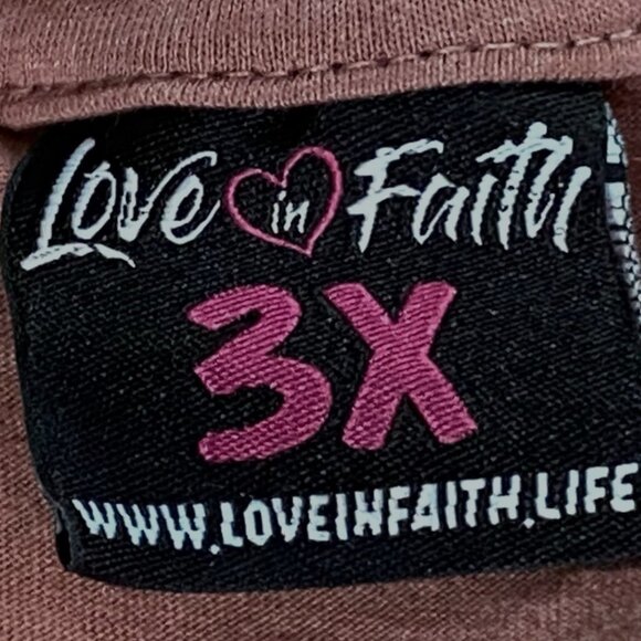 Love In Faith Inspirational But God T-Shirt 3X - Picture 4 of 5